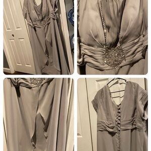 Elegant High Low Dress with Embellished Waist